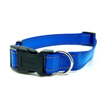 Nobleza nylonový obojok s reflexným šitím 2,5 x 40 - 60 cm modrý